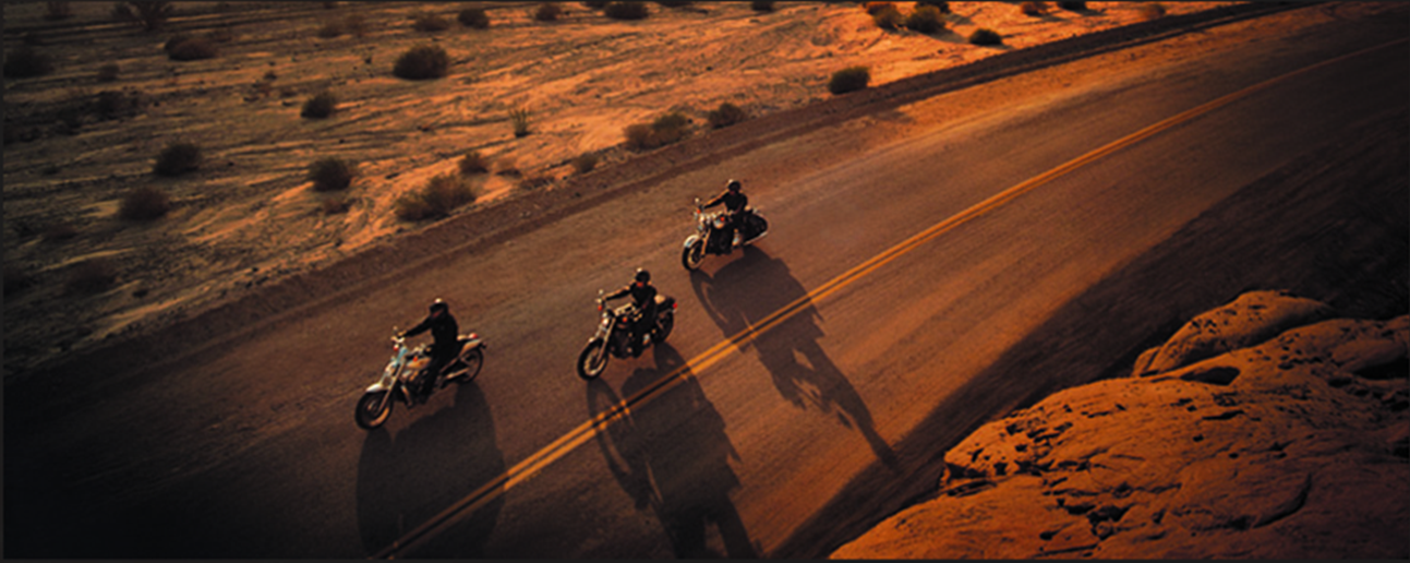 Motorcycle riders on highway